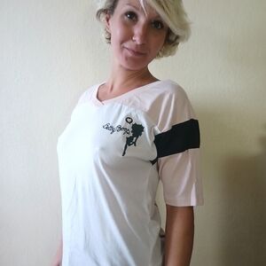 Universal White and Black Short Sleeve Tee